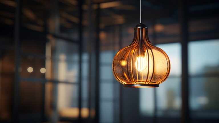 Glass pendant lamps